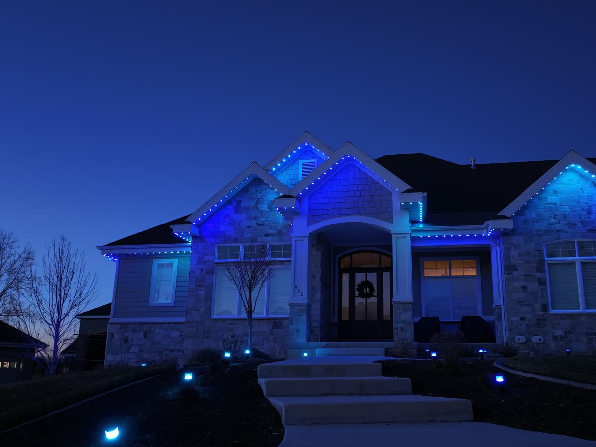 Cost for Permanent Lights on a Two-Story Clovis Home