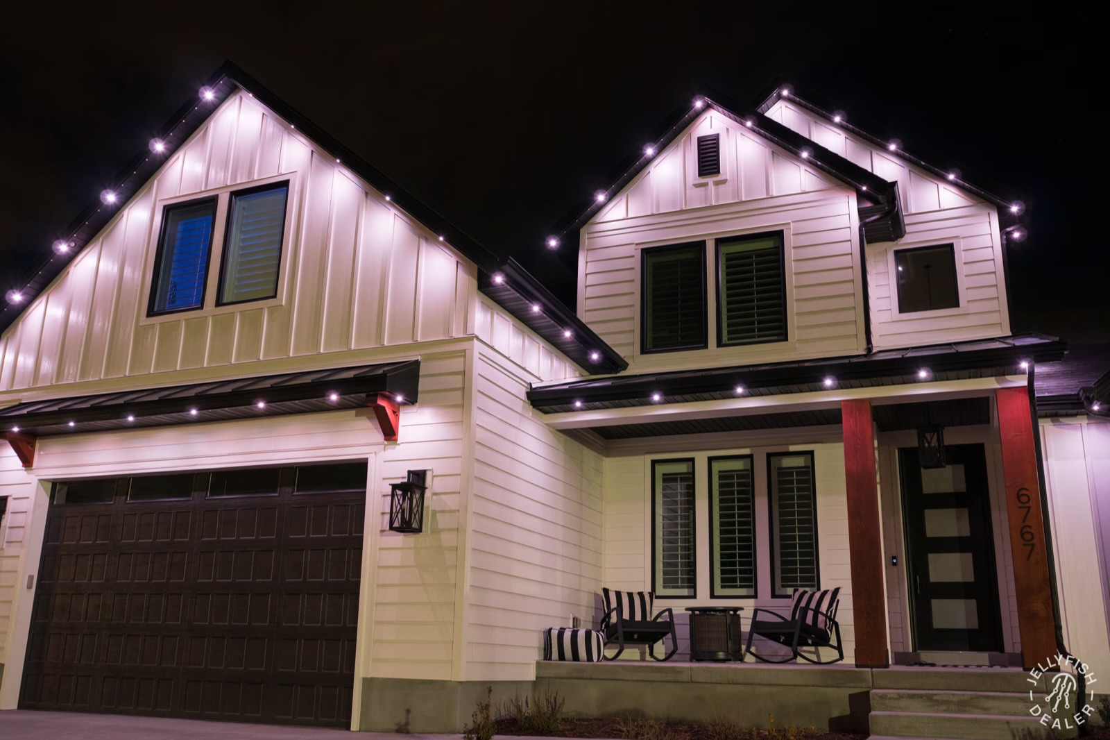 Permanent outdoor lighting install in Fresno, CA