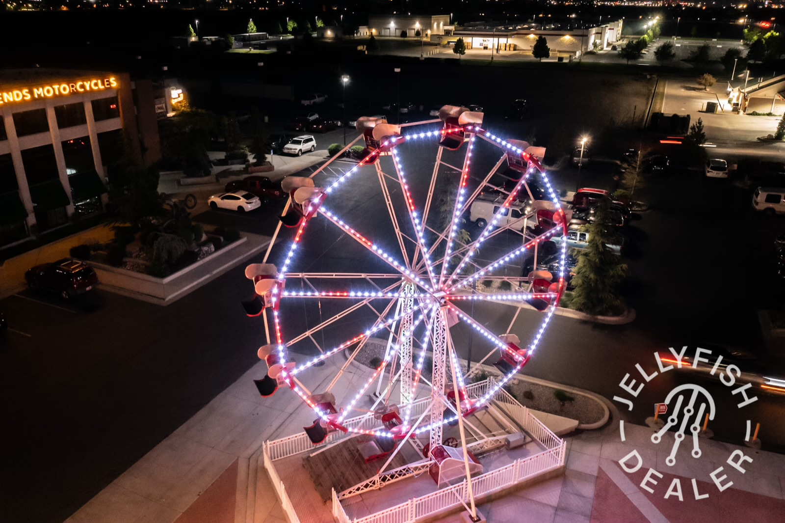 Event Venue & Wedding Permanent Lighting portfolio — two-story facade install by Twilight Zone Permanent Lighting