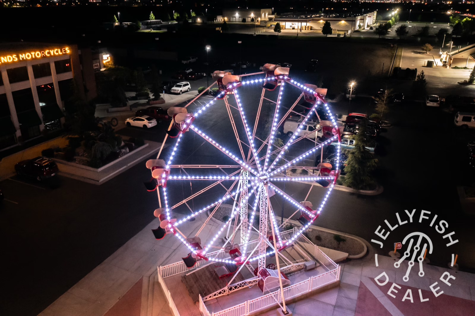 Event Venue & Wedding Permanent Lighting portfolio — full-perimeter install at twilight by Twilight Zone Permanent Lighting