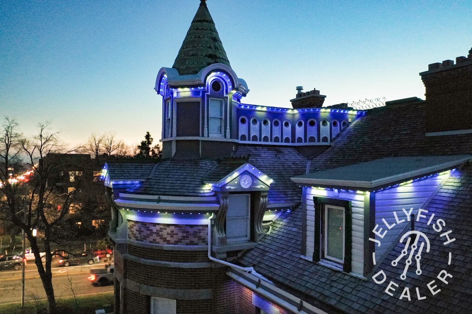 Church & Religious Venue Permanent Lighting portfolio — soffit channel close-up by Twilight Zone Permanent Lighting
