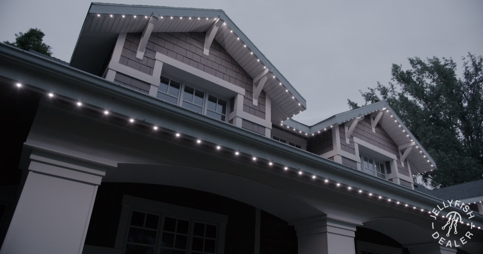 Recent work — soffit channel close-up by Twilight Zone Permanent Lighting
