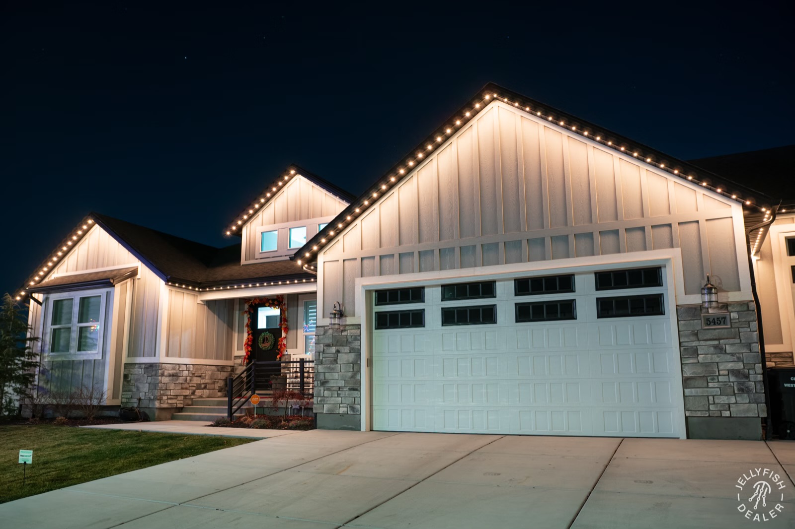 Outdoor Security Lighting — soffit channel close-up by Twilight Zone Permanent Lighting